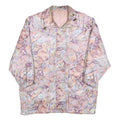 Womens Pink & Purple Abstract Patterned Jacket L Polyester Blend Zip Plain