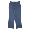 Mens Wool Blend Blue Regular Leg Trousers W30 L29 Zip Closure Classic Fit