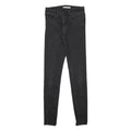 LEVI'S Womens Slim Black Skinny Denim Jeans Cotton Blend W26 L30 Stylish Zip
