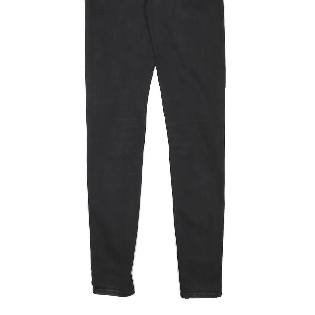 LEVI'S Womens Slim Black Skinny Denim Jeans Cotton Blend W26 L30 Stylish Zip