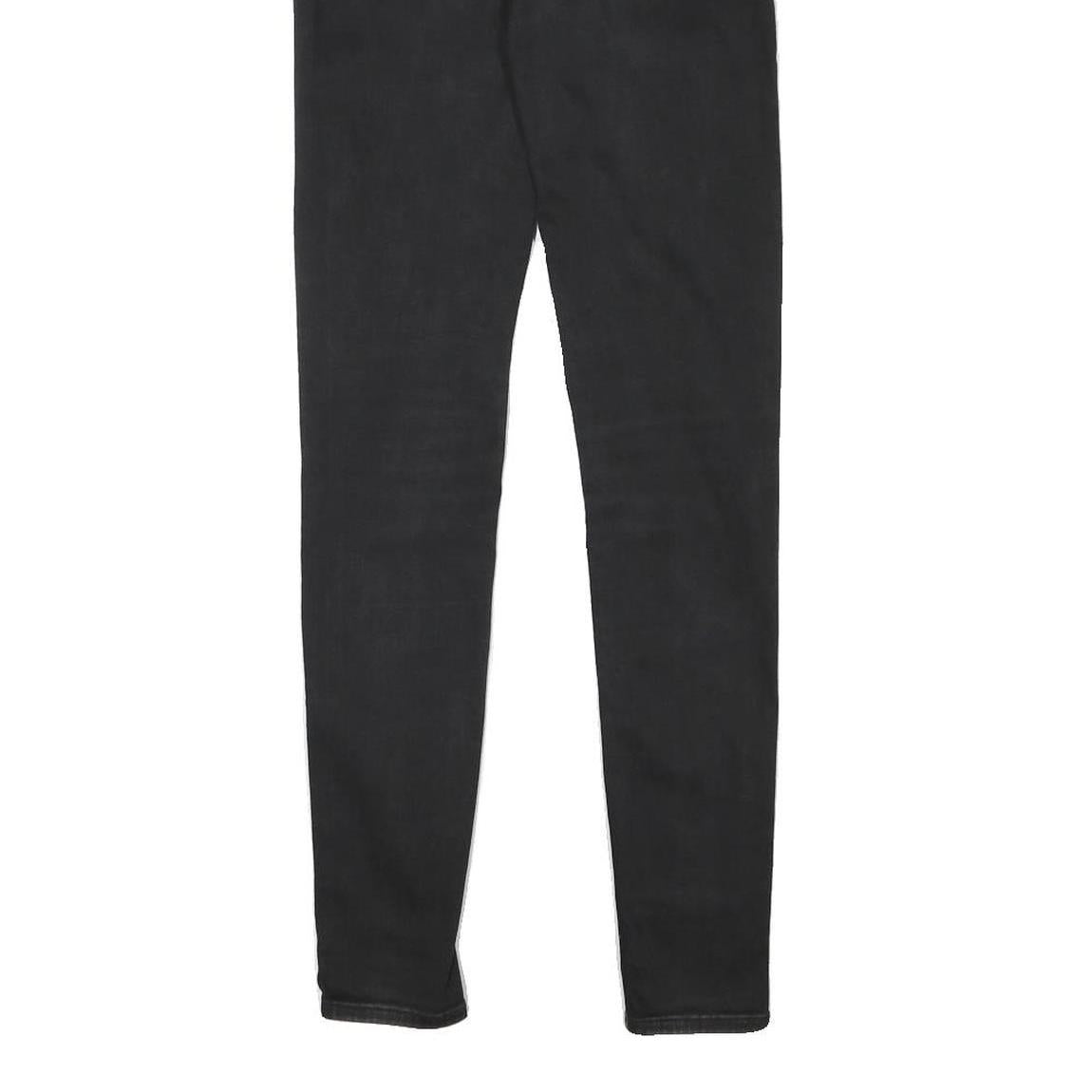 LEVI'S Womens Slim Black Skinny Denim Jeans Cotton Blend W26 L30 Stylish Zip