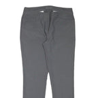 ADIDAS Womens Slim Grey Polyester Blend Zip Trousers W34 L30 Elegant Fit