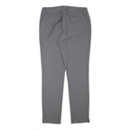 ADIDAS Womens Slim Grey Polyester Blend Zip Trousers W34 L30 Elegant Fit