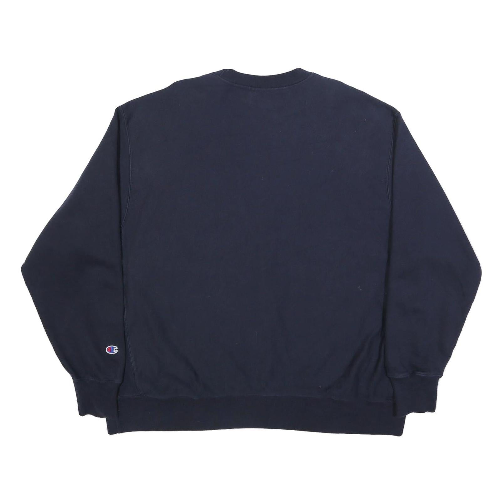 CHAMPION REVERSE WEAVE Mens Navy Blue Carolina Crew Neck 2XL Sweatshirt Classic