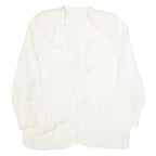 Womens Blazer Jacket Cream 90s M