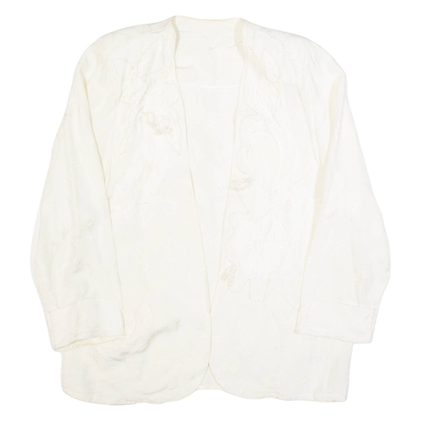 Womens Blazer Jacket Cream 90s M