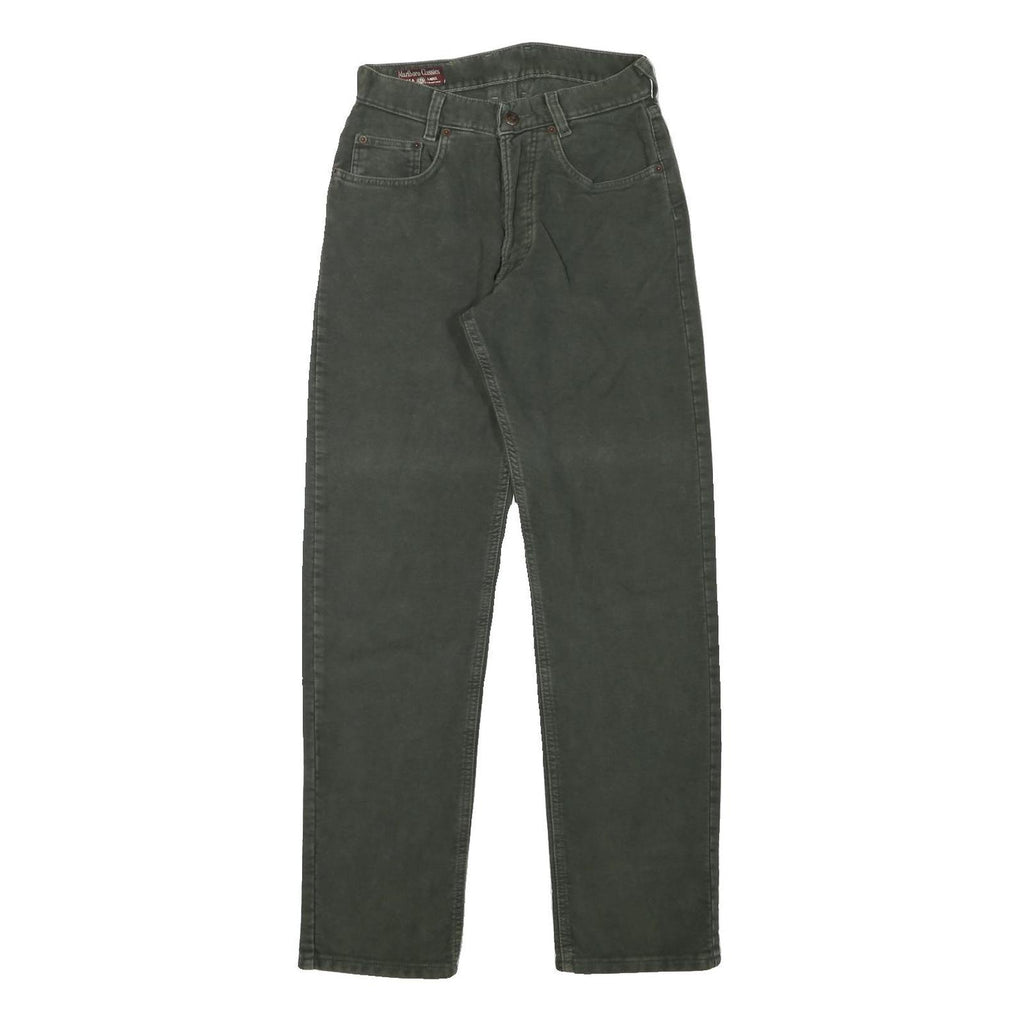 MARLBORO Mens Cotton Blend Regular Fit Straight Leg Trousers W26 L31 Casual Wear