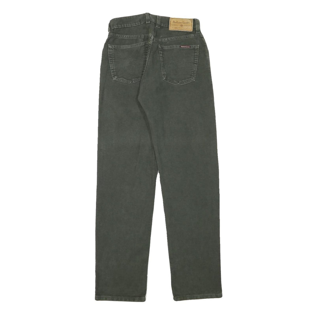 MARLBORO Mens Cotton Blend Regular Fit Straight Leg Trousers W26 L31 Casual Wear