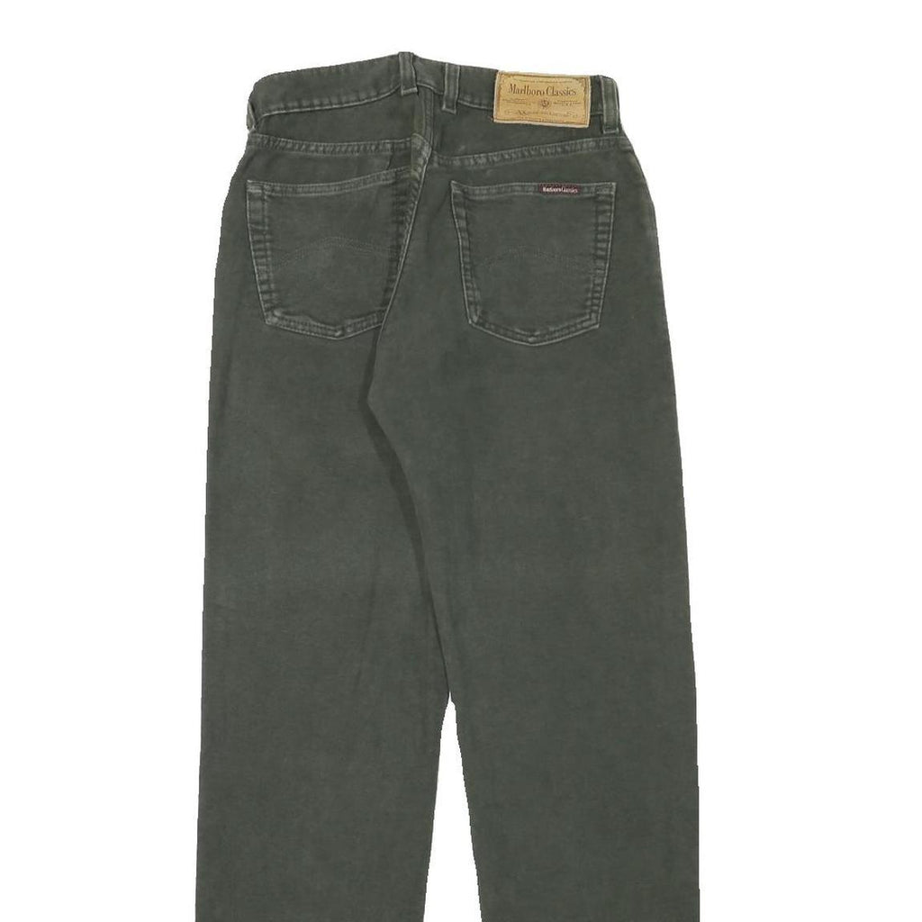 MARLBORO Mens Cotton Blend Regular Fit Straight Leg Trousers W26 L31 Casual Wear
