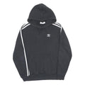 ADIDAS Mens Black Hoodie S Cotton Blend Pullover Sports Casual Sweatshirt