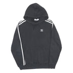 ADIDAS Mens Black Hoodie S Cotton Blend Pullover Sports Casual Sweatshirt