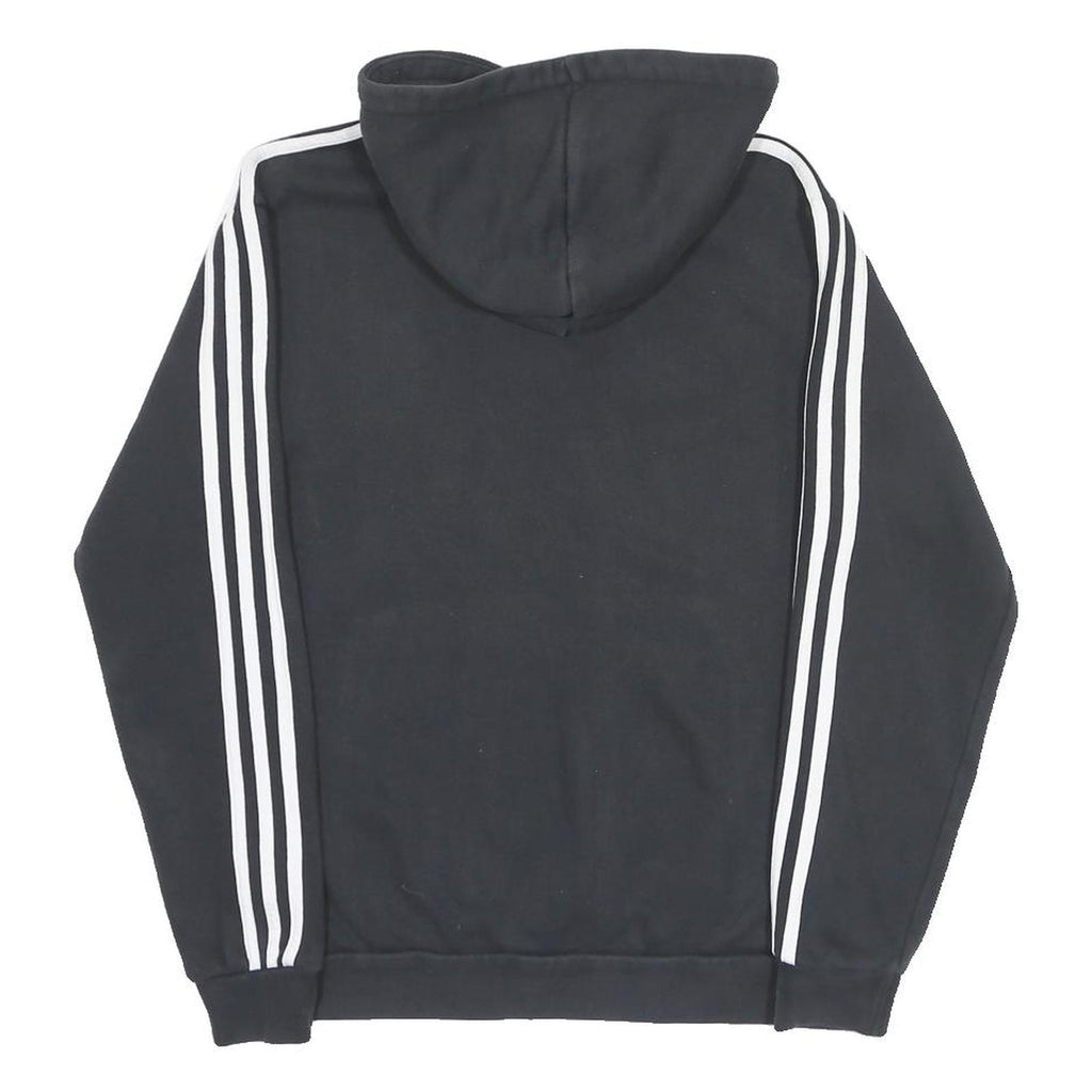 ADIDAS Mens Black Hoodie S Cotton Blend Pullover Sports Casual Sweatshirt