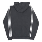 ADIDAS Mens Black Hoodie S Cotton Blend Pullover Sports Casual Sweatshirt