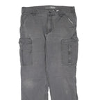 CARHARTT Mens Regular Fit Cargo Jeans Grey Denim W36 L31 Workwear Durable Zip