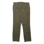 TOMMY HILFIGER Mens Cotton Blend Khaki Slim Straight Trousers W30 L29 Stylish