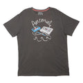 ANIMAL Mens Black Graphic T-Shirt XL Short Sleeve Crew Neck Retro Tape Cassette
