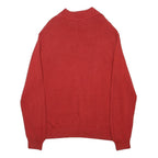 CHAPS Mens Red Pullover Plain 1/4 Zip Jumper XL Cotton Blend Classic