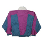 ATHLETIC WORKS Womens Purple & Blue Zip Front Nylon Jacket M Colourblock Casual