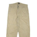 BENCH Mens Cotton Blend Beige Relaxed Straight Trousers W32 L27 Casual Utility