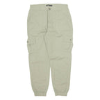 FB SISTER Cargo Womens Trousers Green Regular Tapered W32 L27