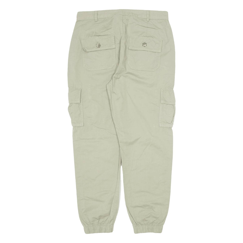 FB SISTER Cargo Womens Trousers Green Regular Tapered W32 L27