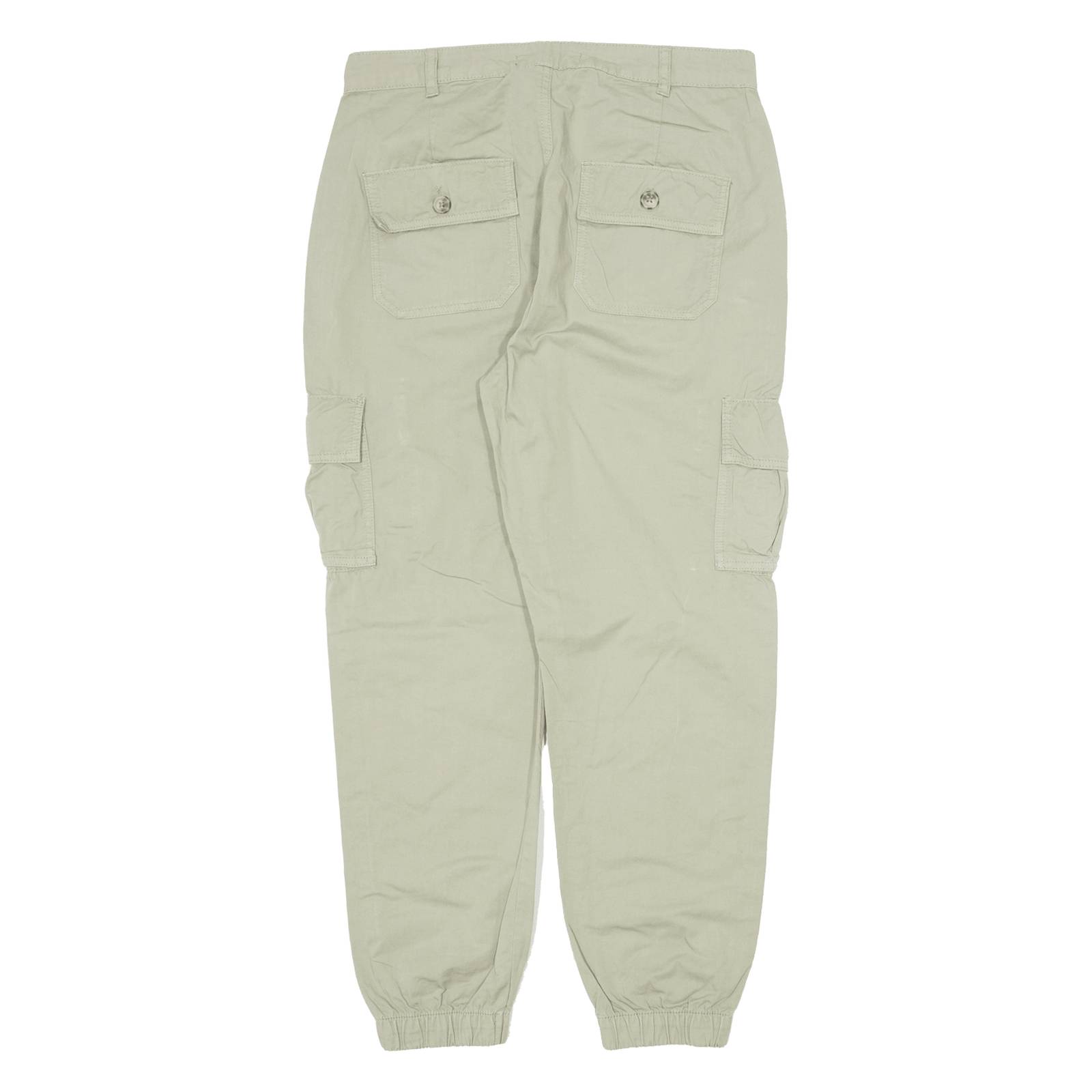 FB SISTER Cargo Womens Trousers Green Regular Tapered W32 L27