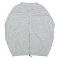 TED BAKER Womens Grey Plain Cotton Pullover Crew Neck Basic Knit Jumper S