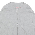 TED BAKER Womens Grey Plain Cotton Pullover Crew Neck Basic Knit Jumper S