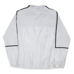 NIKE Mens White & Black Zip Jacket L Nylon Plain Lightweight Sports Outerwear