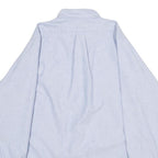 RED KAP Mens Blue & White Cotton Blend Shirt M Button-Down Collar Long Sleeve