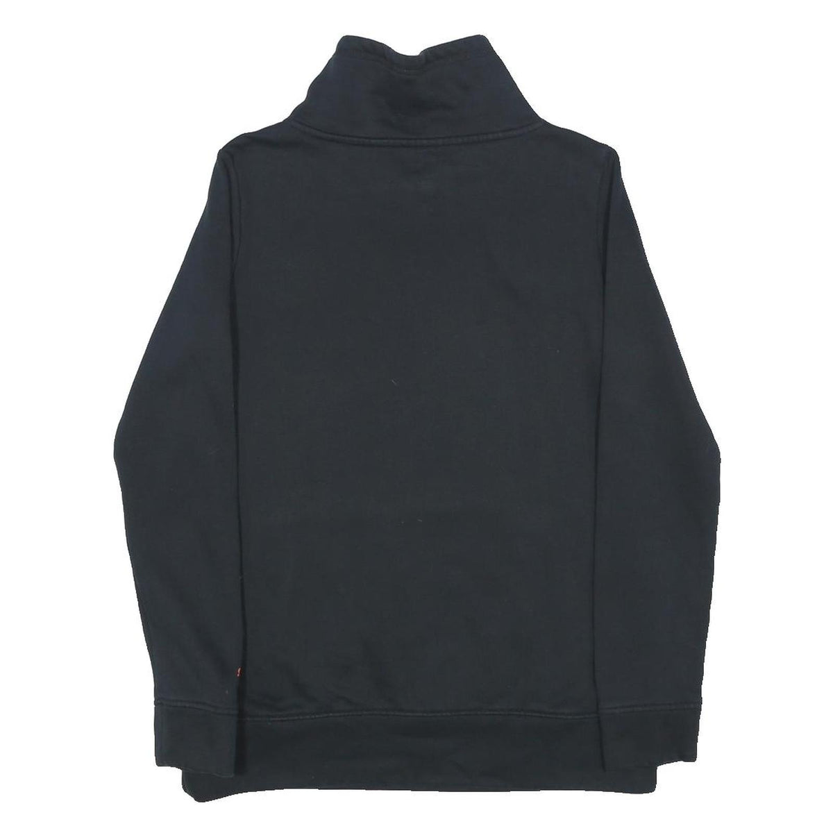 PUMA Womens Black Cotton Blend Pullover High Neck Sweatshirt UK 12 Logo Print