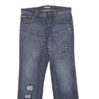 TOMMY HILFIGER Mens Jeans Blue Slim Straight Denim Medium W30 L30 Distressed