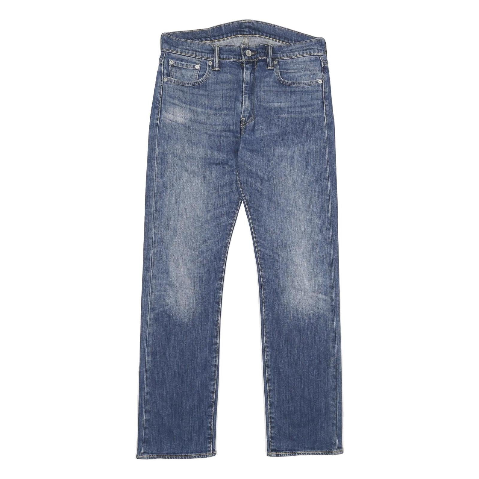 LEVI'S 513 Mens Slim Jeans Blue Denim Medium W30 L32 Zip Cotton Blend