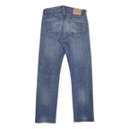 LEVI'S 513 Mens Slim Jeans Blue Denim Medium W30 L32 Zip Cotton Blend