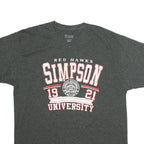 CHAMPION Red Hawks Simpson University Mens T-Shirt Grey USA L