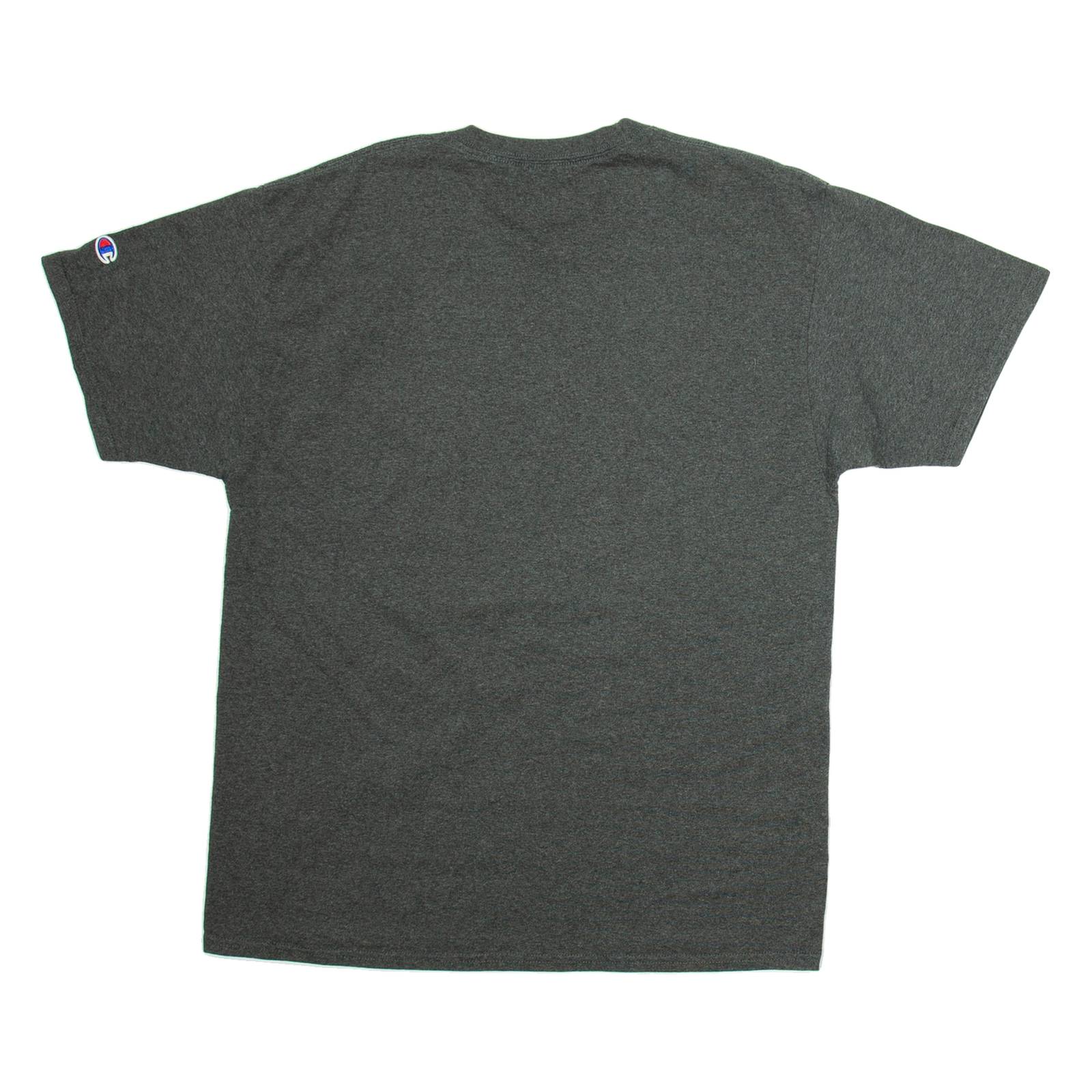 CHAMPION Red Hawks Simpson University Mens T-Shirt Grey USA L