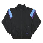 PLAYCREW Mens Black & Purple Jacket M Polyester Blend Colourblock Zip Track