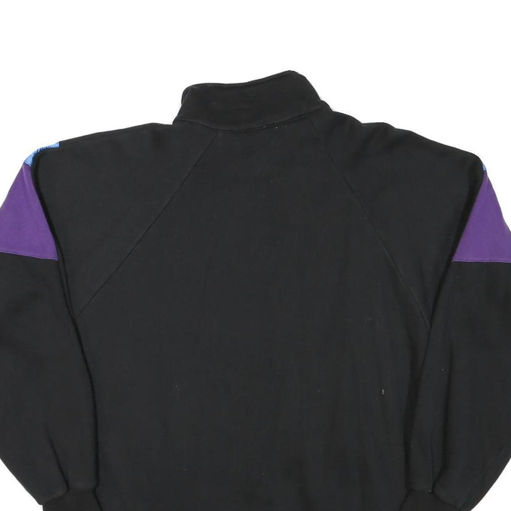 PLAYCREW Mens Black & Purple Jacket M Polyester Blend Colourblock Zip Track