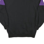 PLAYCREW Mens Black & Purple Jacket M Polyester Blend Colourblock Zip Track