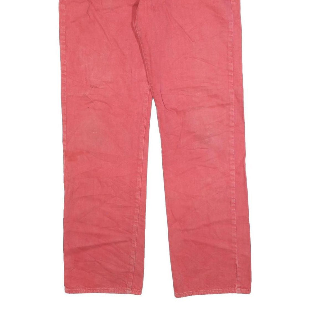 GUESS Womens Regular Fit Red Denim Jeans W36 L32 Classic Zip Cotton Blend