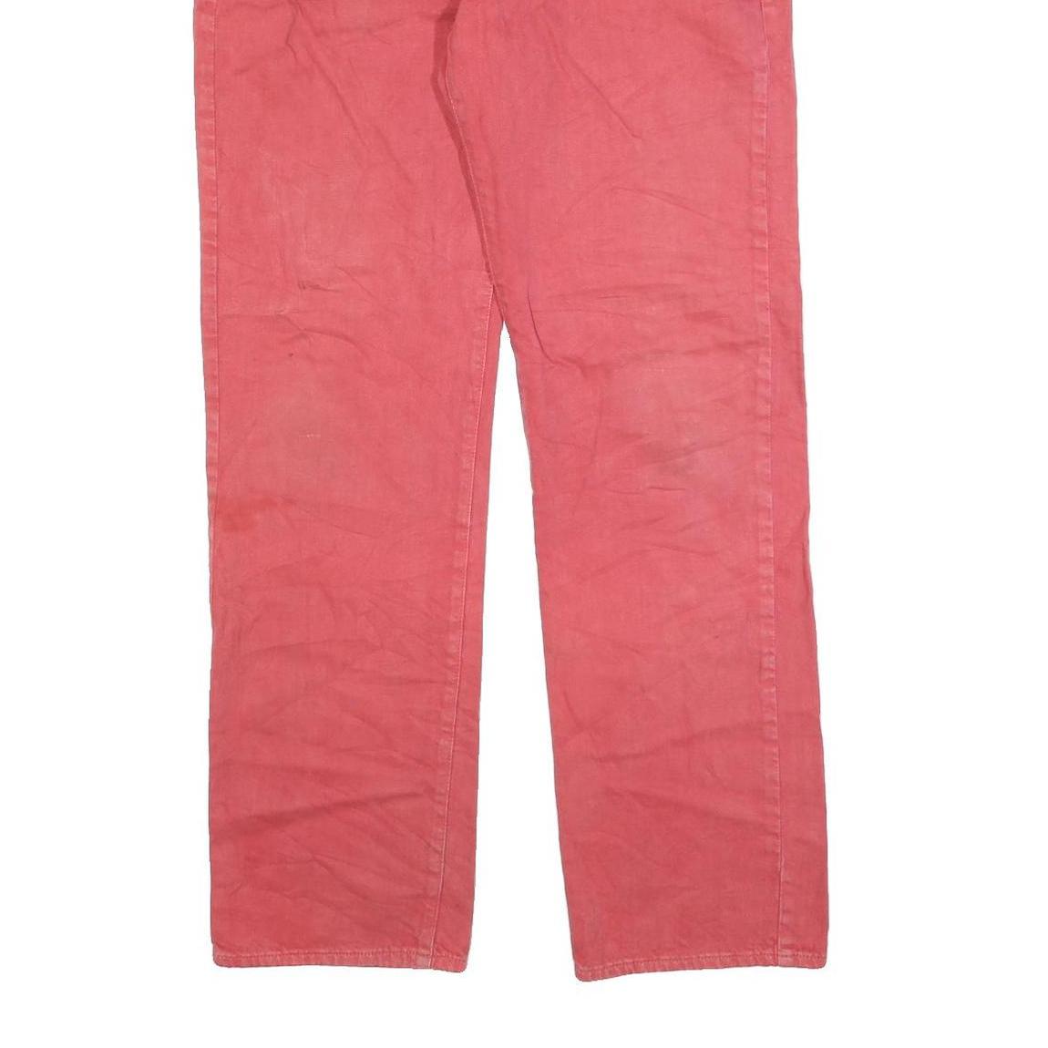 GUESS Womens Regular Fit Red Denim Jeans W36 L32 Classic Zip Cotton Blend