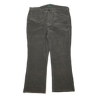 LAUREN RALPH LAUREN Womens Cotton Blend Grey Regular Fit Bootcut Trousers W34