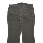 LAUREN RALPH LAUREN Womens Cotton Blend Grey Regular Fit Bootcut Trousers W34