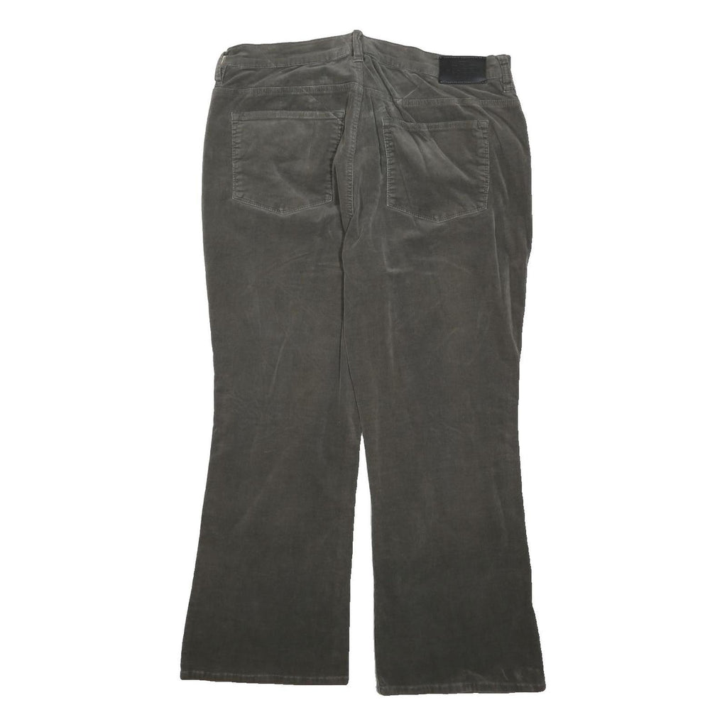 LAUREN RALPH LAUREN Womens Cotton Blend Grey Regular Fit Bootcut Trousers W34