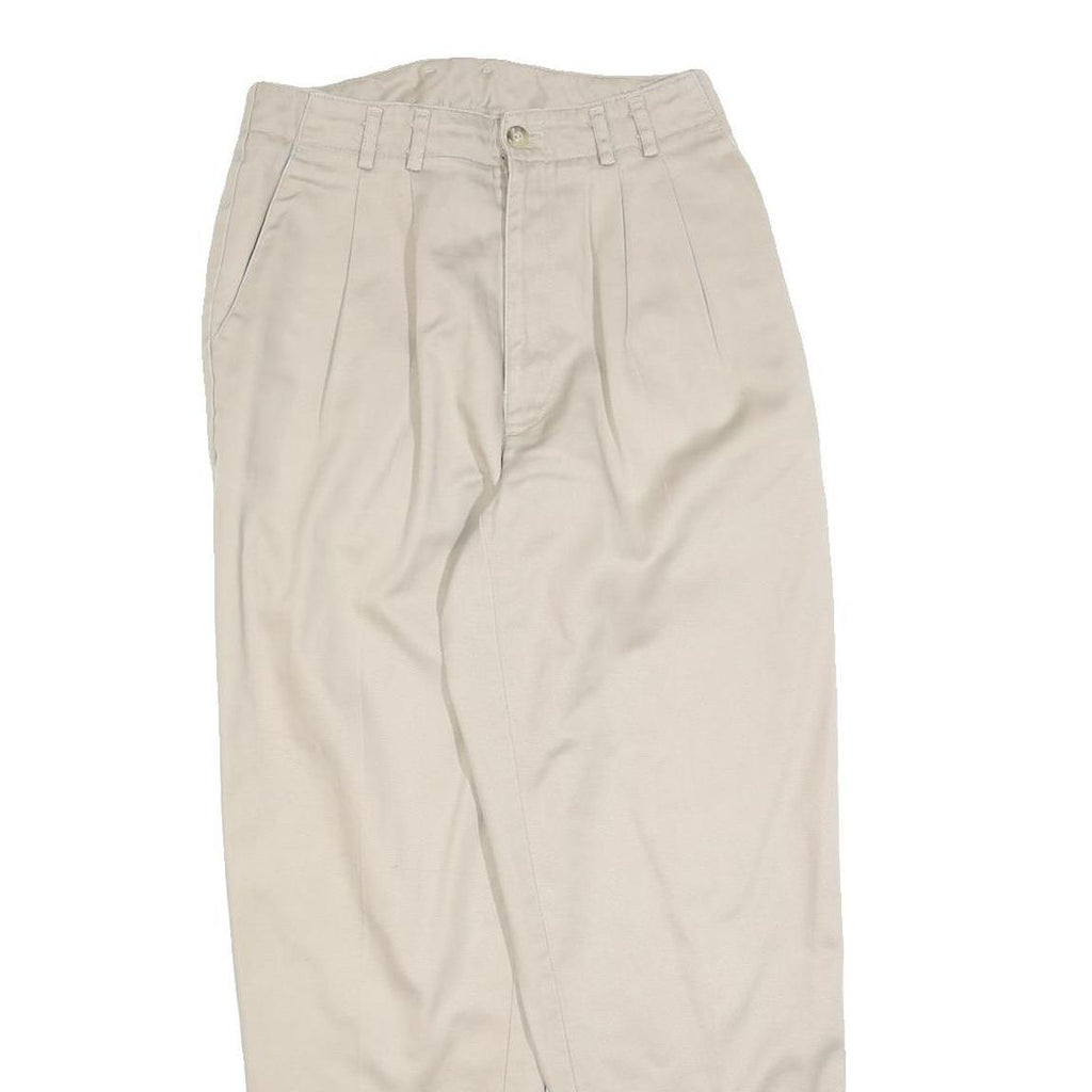 HUNT CLUB Womens Cotton Blend Beige Regular Straight Trousers W26 L28 Classic