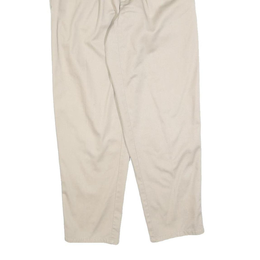 HUNT CLUB Womens Cotton Blend Beige Regular Straight Trousers W26 L28 Classic