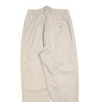 HUNT CLUB Womens Cotton Blend Beige Regular Straight Trousers W26 L28 Classic