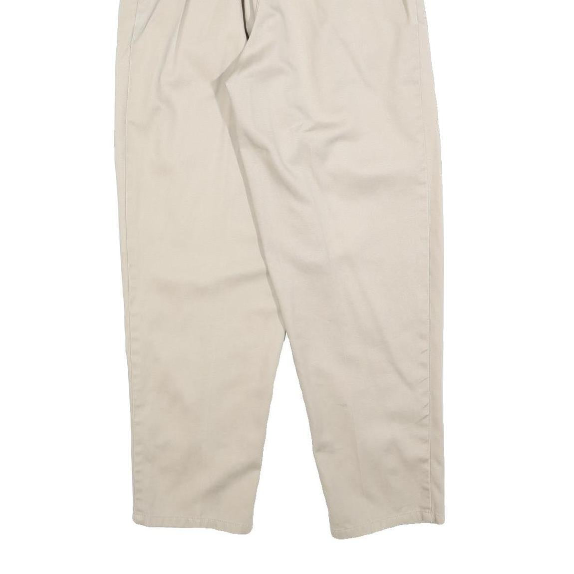 HUNT CLUB Womens Cotton Blend Beige Regular Straight Trousers W26 L28 Classic