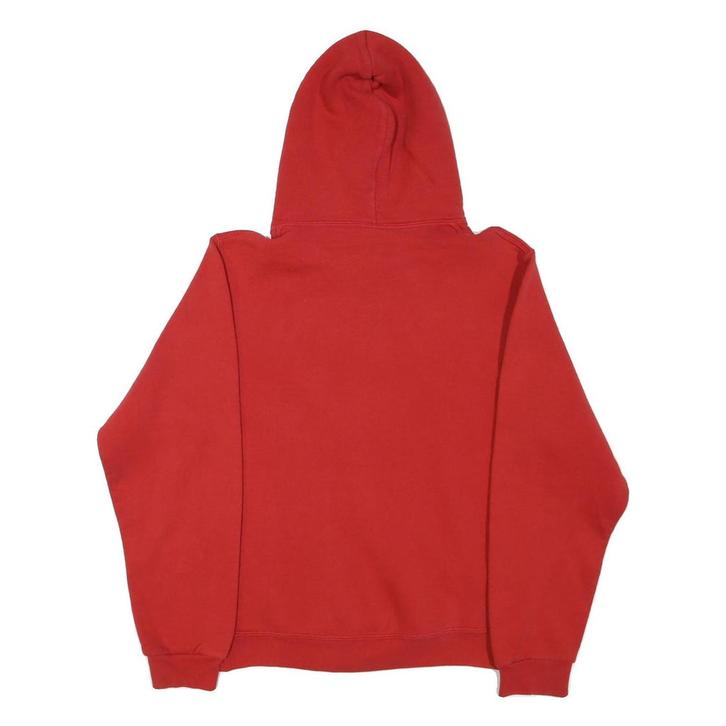 RUSSELL ATHLETIC Mens Red Baseball Pullover Hoodie S Cotton Blend