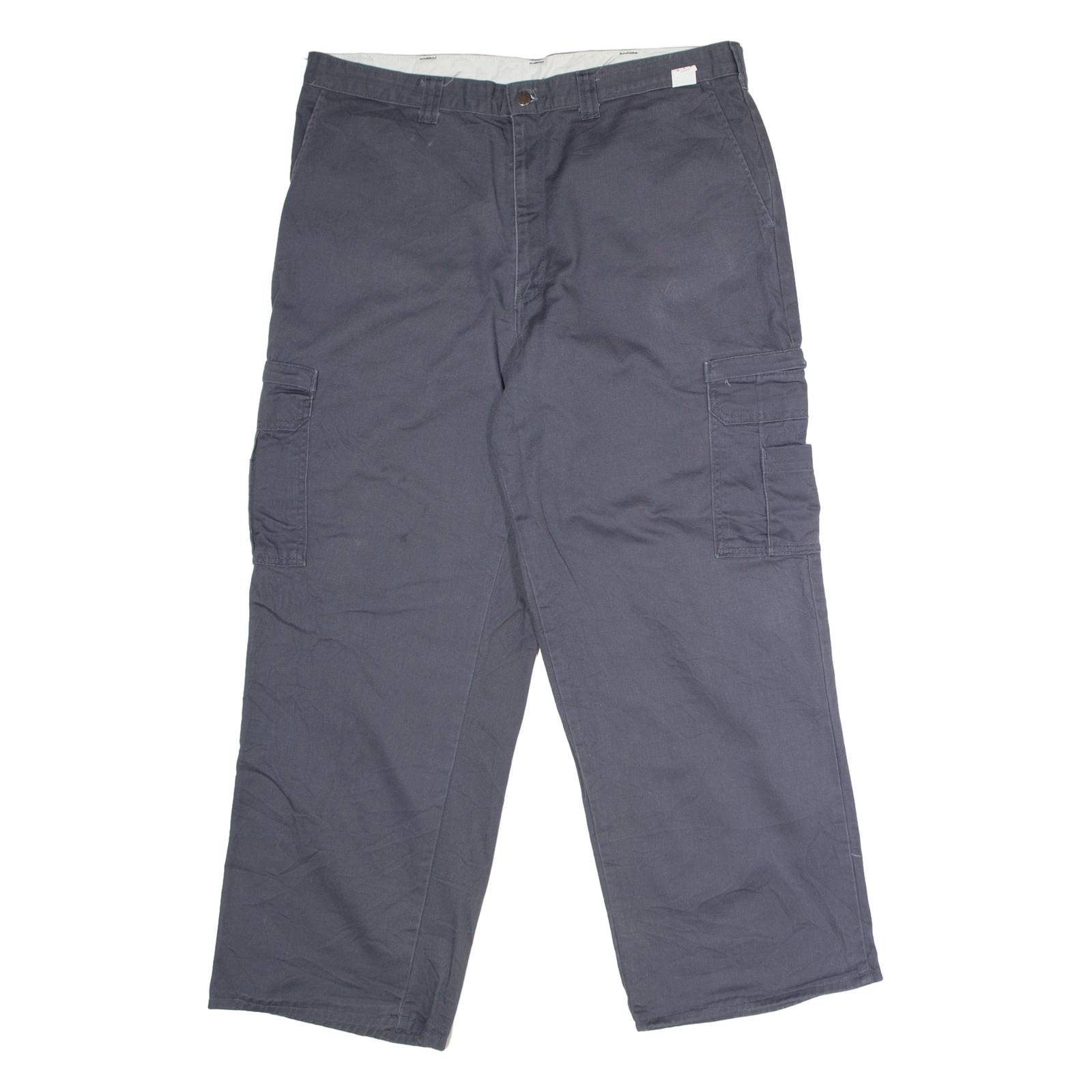 DICKIES Workwear Cargo Mens Twill Trousers Grey Regular Straight W38 L29